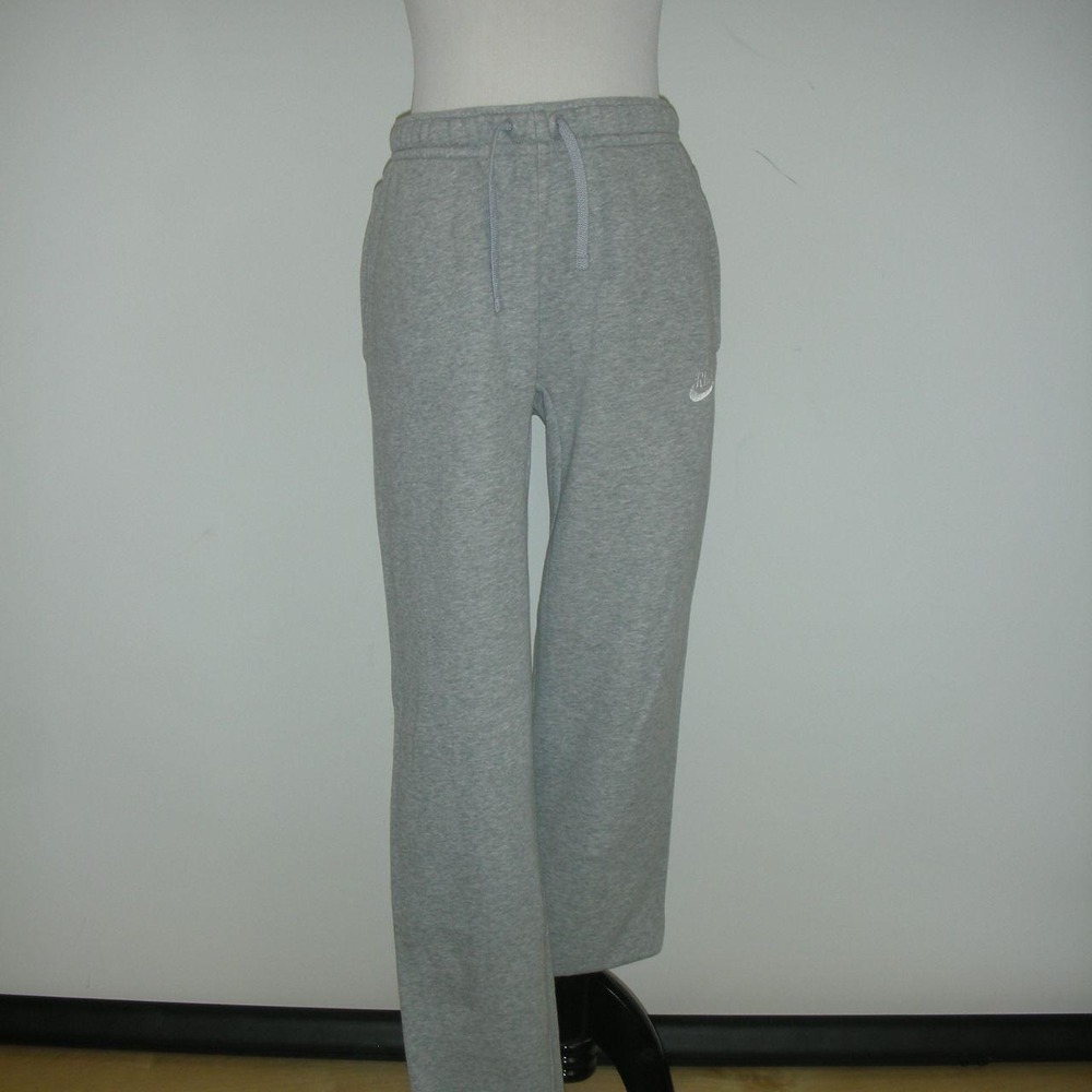 Nike Gray Wide Leg Sweatpants Small Y2K Cozy Lounge Athleisure Drawstring